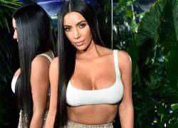 Kim Kardashian diện crop top gợi cảm tham dự đêm tiệc Balmain