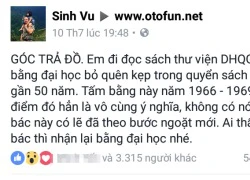 Lộ diện chủ nhân bằng ĐH 50 năm bỏ quên trong thư viện ĐH Quốc gia