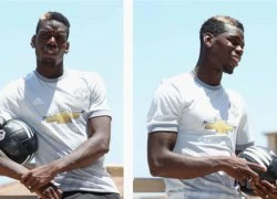 'Người mẫu' Pogba chăm chỉ tạo dáng trên sân tập của Man Utd