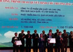 Sơn La trao quyết định đầu tư cho các doanh nghiệp