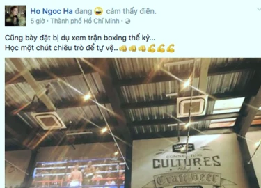 Hồ Ngọc Hà đang "cảm thấy điên" vì bị dụ dỗ xem boxing cùng Kim Lý?