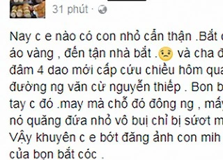 Nhiều facebook tung tin thất thiệt về việc trẻ em bị bắt cóc