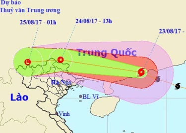 Bão số 6 vào đất liền Trung Quốc, tối nay miền Bắc mưa lớn