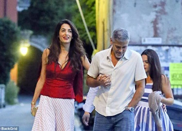 Vợ chồng George Clooney trốn con đi hẹn hò lãng mạn