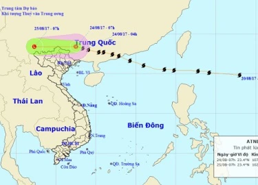 Bão số 6 suy yếu khi áp sát biên giới, miền Bắc tiếp tục mưa lớn