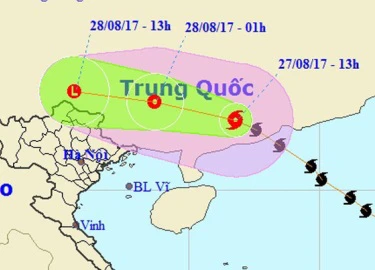 Bão số 7 đổ bộ Trung Quốc, miền Bắc sắp có mưa lớn