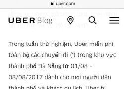 Đà Nẵng chưa cho phép triển khai ứng dụng Uber