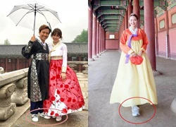 Mặc Hanbok đi giày thể thao đâu chỉ riêng vợ chồng Trấn Thành