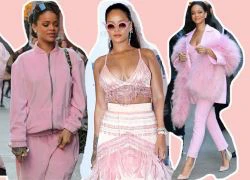 Ngời ngời khí chất nhưng Rihanna vẫn mê mệt tông màu "sến"