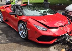 Thuê Lamborghini Huracan mui trần rồi gây tai nạn