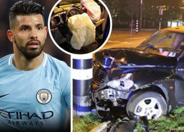 Aguero bị gãy xương sườn sau vụ tai nạn giao thông ở Hà Lan