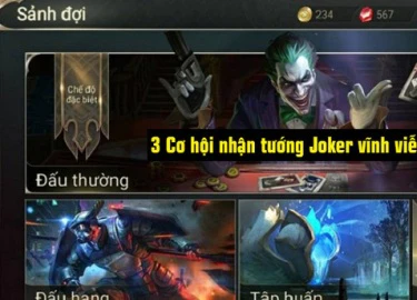 Liên Quân Mobile: Đây là 3 cách để game thủ có thể sở hữu tướng Joker vĩnh viễn, tuy nhiên cơ hội là rất nhỏ