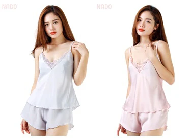 Bộ short ngủ HISEXY hai dây viền ngực ren B304 SID65283