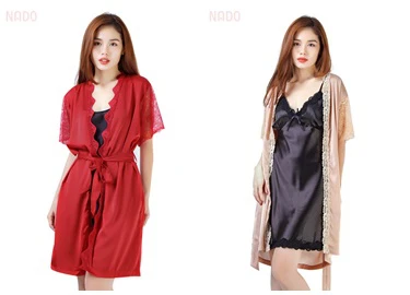 Áo khoác ngủ nữ HISEXY phối tay ren quyến rũ K280 SID65246