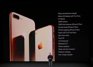 iPhone 8 và 8 Plus ra mắt: Mặt lưng kính, camera hoàn toàn mới