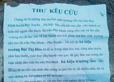 Lên mạng xã hội tố cáo lạm thu đầu năm