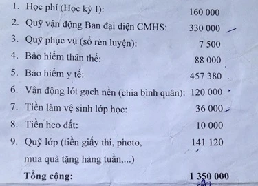 Thanh tra Bộ GD&ĐT phát hiện nhiều trường lạm thu đầu năm học