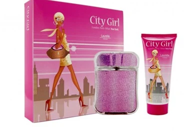 Bộ nước hoa 100 ml và sữa tắm 200ml cho nữ Laurelle London City Girl New York Gift Set SID66356