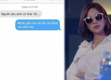 Chồng nhắn tin: 'Người yêu anh có bầu rồi', vợ nhắn lại bá đạo