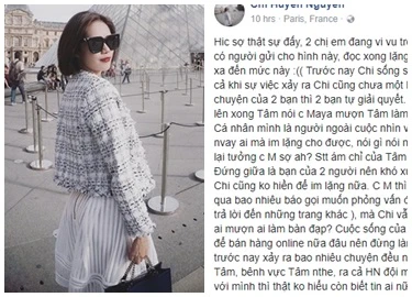 Quản lý Maya lên tiếng: ' Muốn nói với Tâm, Chi cũng không hiền để im lặng nữa'