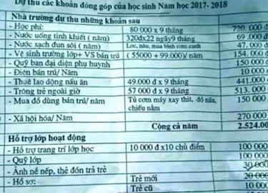 Trường đưa nhiều khoản thu trái quy định: Kiểm điểm cá nhân sai phạm