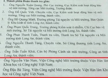 Vụ Cục phó mất gần 400 triệu: Vì sao có 2 thành viên "lạ" trong đoàn thanh tra môi trường?