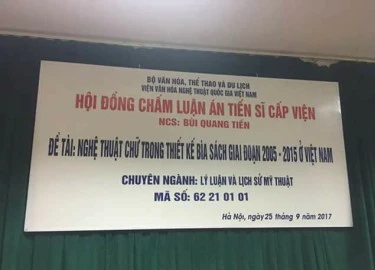 Tác giả đề tài luận án tiến sĩ về bìa sách nói gì?