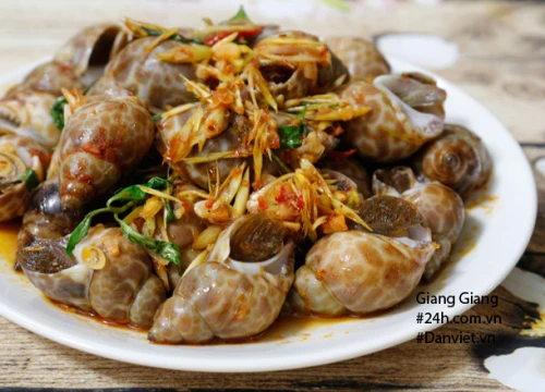 [Chế biến] - Ốc hương xào sả ớt ngon xuýt xoa ngày gió mùa