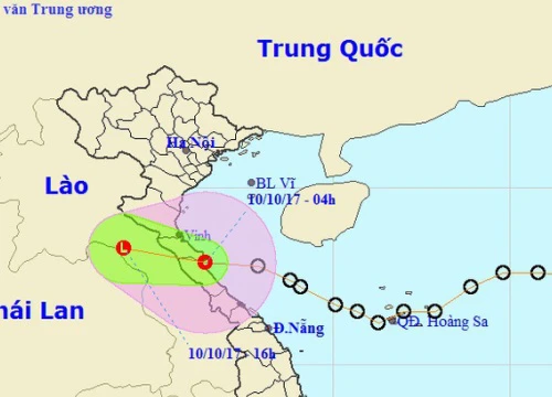 Áp thấp nhiệt đới vào đất liền, nhiều nơi mưa to