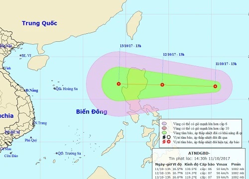 Biển Đông sắp đón bão mạnh, hướng thẳng vào miền Trung