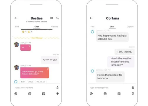 Microsoft bắt đầu mang Cortana đến Skype trên Android và iOS