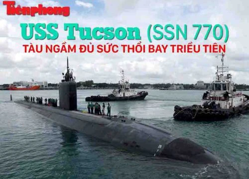 Uy lực tàu ngầm USS Tucson áp sát bán đảo Triều Tiên