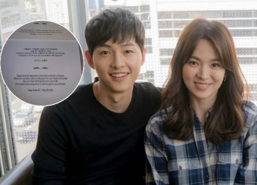 Hôn lễ cận kề, Song Joong Ki và Song Hye Kyo bất ngờ để lộ nội dung thiệp cưới