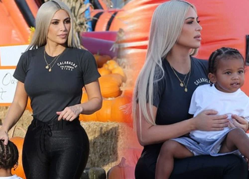 &#8220;Nữ hoàng thị phi&#8221; Kim Kardashian kín đáo, xinh đẹp bất ngờ, ra dáng mẹ hiền bên 2 con nhỏ đáng yêu