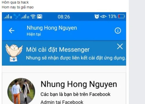 Vợ Xuân Bắc tung bằng chứng Facebook bị giả mạo