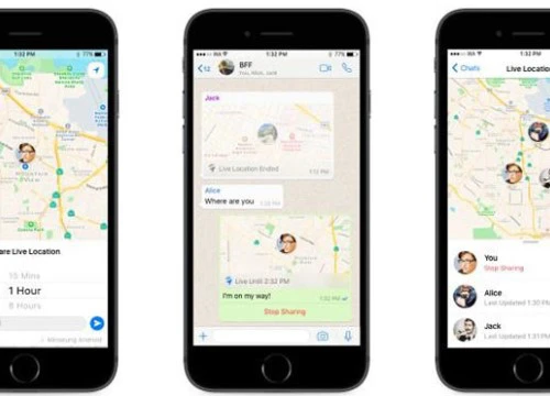 WhatsApp thêm tính năng theo dõi vị trí để chia sẻ với bạn bè