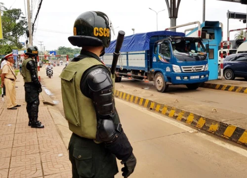 An ninh thắt chặt ngày BOT Biên Hòa thu phí trở lại