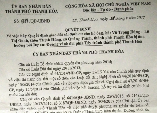 "Phù phép" chữ ký lãnh đạo để có quyết định giao đất trái thẩm quyền