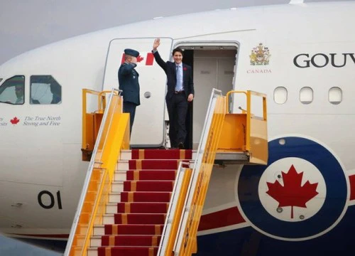 Hé lộ chuyên cơ của Thủ tướng Canada Justin Trudeau