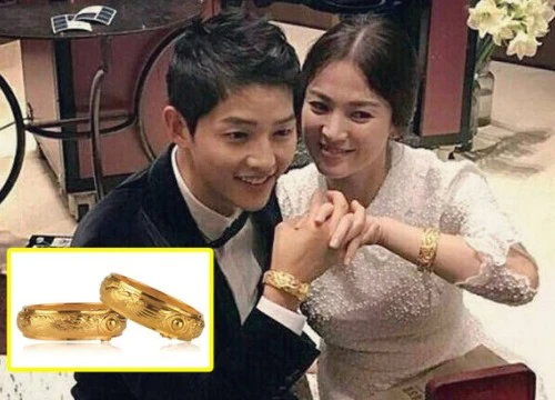 Song Joong Ki và Song Hye Kyo lộ hình đan tay tình cảm, đeo quà cưới vòng vàng long phượng "khủng"