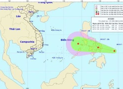 Xuất hiện vùng áp thấp gần Biển Đông