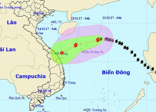 Bão số 13 đổi hướng, khả năng suy yếu thành áp thấp trên biển