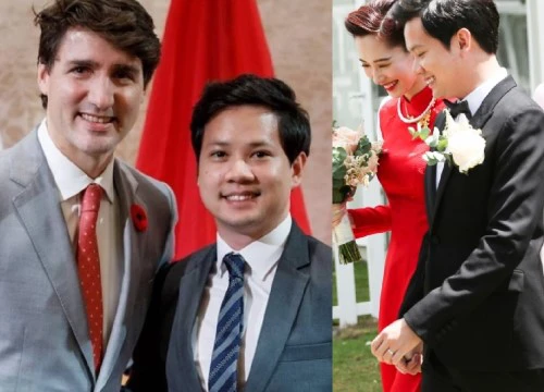 Phản ứng dễ thương của Hoa hậu Thu Thảo khi ông xã Trung Tín khoe ảnh chụp cùng Thủ tướng Canada Justin Trudeau