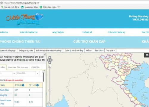 Lập bản đồ cứu trợ thiên tai cho miền Trung