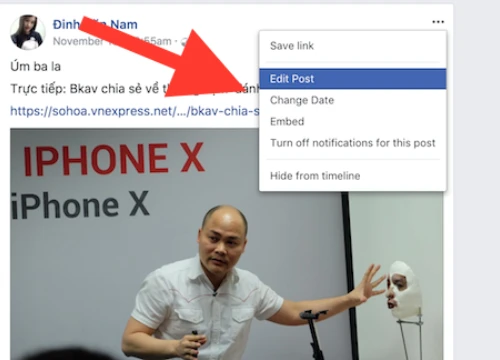 Facebook không cho xoá bài đã đăng