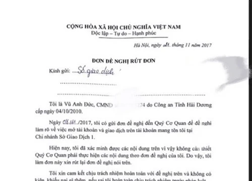 Vụ "sửng sốt tài khoản mang tên mình giao dịch gần 30 tỷ": Vì sao khách rút đơn?