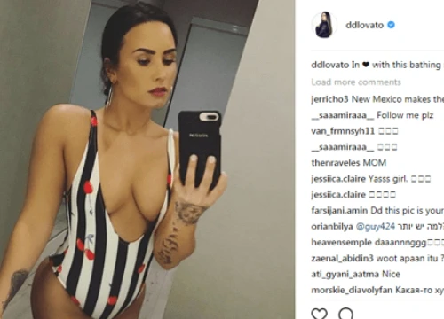 Demi Lovato tự tin khoe thân hình nóng bỏng trên Instagram