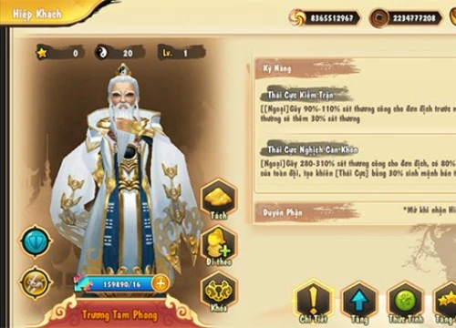 Sư tổ phái Võ Đang trở thành "hot pick" của game thủ Kim Dung Quần Hiệp Truyện