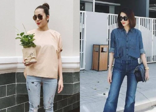 Diện đủ dáng quần jeans chuẩn như Tăng Thanh Hà