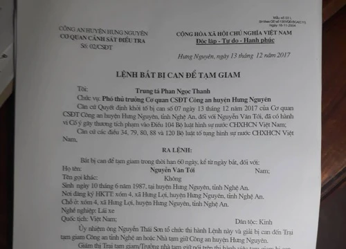 Bắt tạm giam con trai đánh bố bầm dập, gãy xương sườn